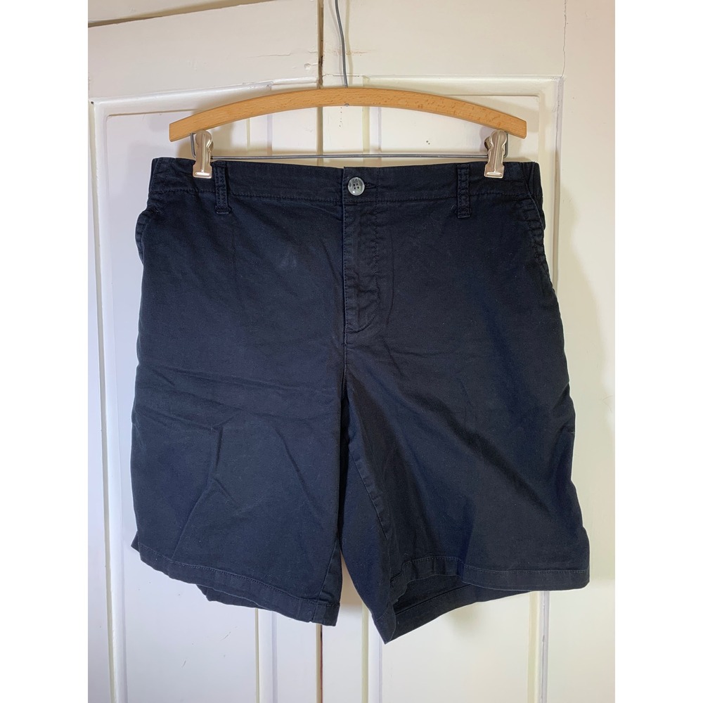 Old Navy Easy Chino L Shorts Womens Large Black Jack Cotton Stretch Comfort